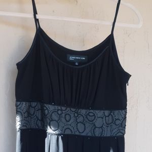 Jones New York spaghetti strap sequin bodice dress
